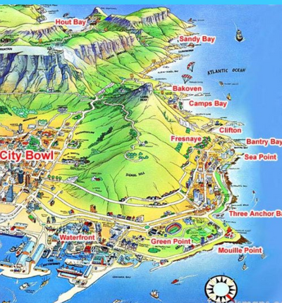 Cool Map Of Cape Town for F and F Tours